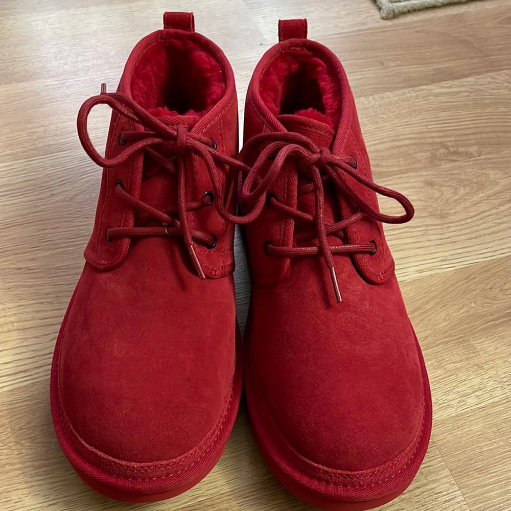 UGG sheepskin lace-up booties